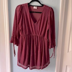 Serenlily maternity shirt in XL red 3/4 sleeve